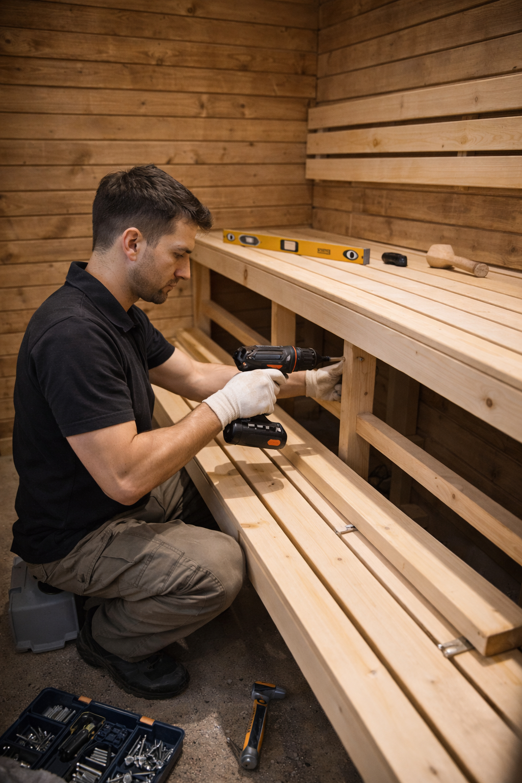 Saunan lauteiden asennus Helsingissä